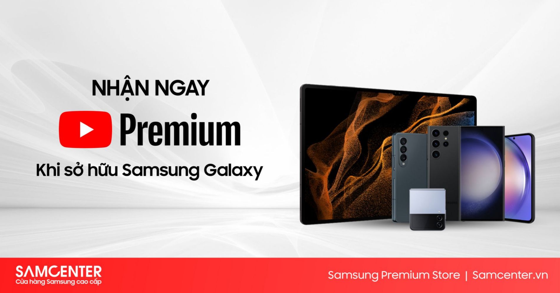 Hình ảnh cho danh mục Người Dùng Samsung Galaxy Tại Việt Nam Được Tặng Gói Youtube Premium Miễn Phí